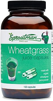 Sproutman Organic Wheatgrass Juice Powder Capsules