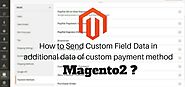 How to send Custom Field Data in additional data of Custom payment method Magento 2? - Ecommerce trends 2020