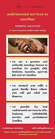 Top Matrimonial Services in Amritsar