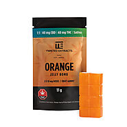 Twisted Extracts | Orange Jelly Bomb 1:1 | Sativa | 40mg CBD & 40mg THC