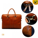 Leather Business Briefcase Brown CW891010 - CWMALLS.COM