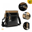 Men Black Leather Messenger Bags CW891075 - CWMALLS.COM