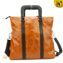 Mens Brown Leather Handbags CW963891 - CWMALLS.COM