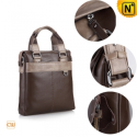 Mens Brown Leather Handbags CW901513 - CWMALLS.COM