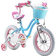 RoyalBaby Stargirl 12 Inch Girl's Bike with Training Wheels and Basket