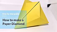 How to make a paper diamond - Origami diamond - Step by step guide