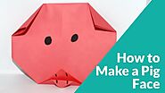 Origami Pig Face - How To Make a Funny Pig Face - Origami Pig - Crafts For Kids