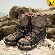 Womens Winter Leather Snow Boots CW305565