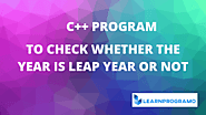Leap Year Program in C++ | Program in C++ to Check Leap Year