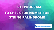 Palindrome Program in C++ | Palindrome String Program in C++