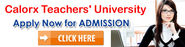 Calorx Teachers' University B.Tech, M.Tech Admission